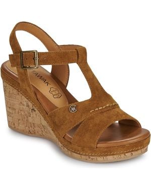 Chattawak Sandali Con Zeppa Laguna - Marrone