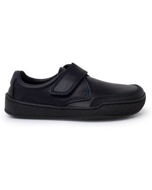 Pisamonas Baskets basses Chaussures École Barefoot Cuir Garçon - Noir