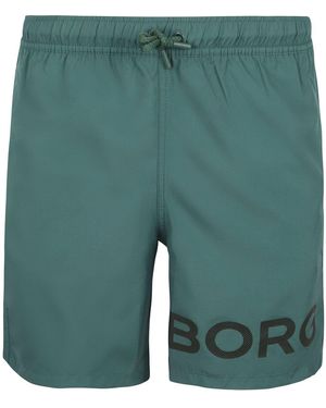 Björn Borg Maillots de bain Short de Bain Logo Vert Foncé