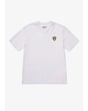 Blauer T-shirt - Blanc
