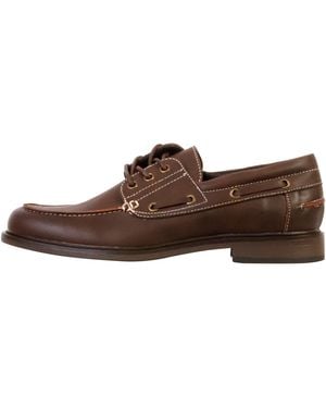 Super Mode Chaussures bateau Moccassin à Lacet - Marron