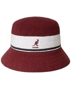 Kangol Chapeau Bermuda stripe bucket - Rouge