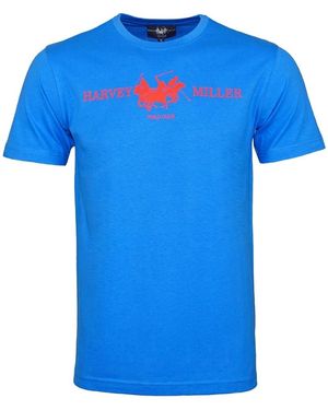 Harvey Miller Polo Club T-shirt T-Shirt Kurzarmshirt Polo-Club - Bleu