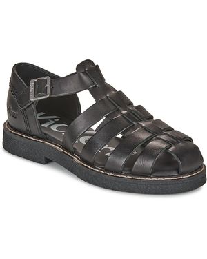 Kickers Platte Sandalen Kick Lergo - Zwart