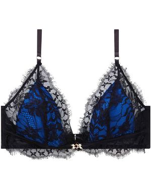 Pommpoire Triangles / Sans armatures Soutien-gorge sans armatures noir/bleu Alcove