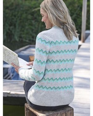 Woolovers Sweat-shirt Chevron - Vert