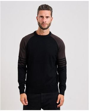 Richmond X Pull Pull avec rayures sur les manches - Noir
