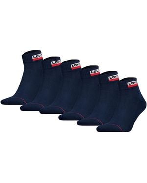Levi's Chaussettes unisexe Chaussettes Paquet de 6 - Bleu