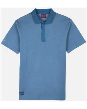 Oxbow Polo Shirt Korte Mouw Getextureerd Jacquard Poloshirt Met Korte Mouwen Norquay - Blauw