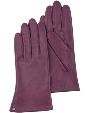 Isotoner Gants Gants Cuir Bordeaux - Violet