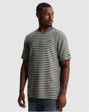 Cast Iron T-Shirt T-Shirt Rayé Mirage - Gris