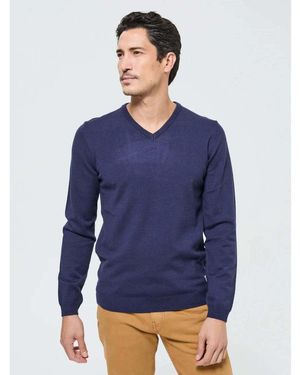 Lee Cooper Pull Pull col V marine - Bleu