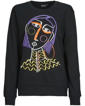 Desigual Sweaters Face - Zwart