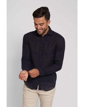 Suitable Chemise Chemise Lin Marine - Bleu
