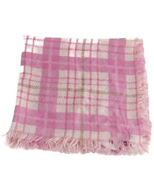 Eric Bompard Echarpe Carré rose