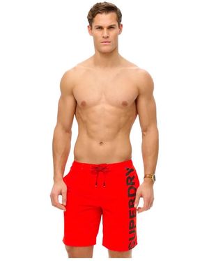 Superdry Maillots De Bain Surf Classique - Rouge