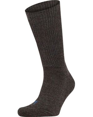 FALKE Socquettes Walkie Chaussette de Randonnée Mix Laine Smog - Noir