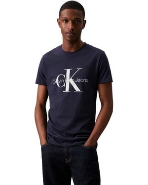 Ck Jeans T-shirt Core Monologo Slim T, Chw - Bleu