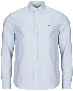 Tommy Hilfiger Camicia A Maniche Lunghe Tjm Entry Reg Oxford Shirt - Blu