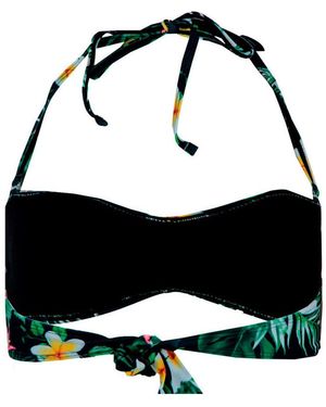 Safor Maillots De Bain Flower Top Bandeau - Noir