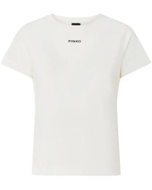 Pinko T-shirt T-shirt blanc rose basique