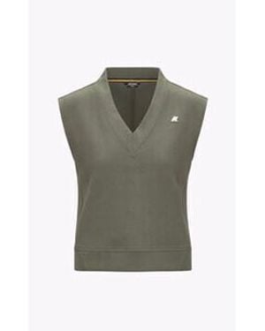 K-Way T-shirt Pull sans manches Saonne vert-048557