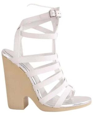 Hogan Sandales Compensées Talons Blancs