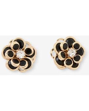 Lollipops Boucles oreilles Boucles d'oreilles fleur perles facettées Romantique - Blanc