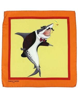 Simon Carter Costumes et cravates Pochette - Orange