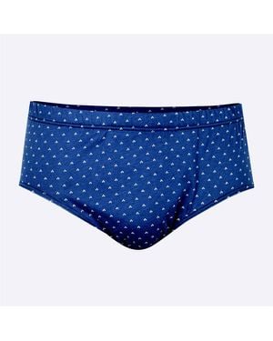 EMINENCE Slips Slip taille haute fermé COTON MERCERISÉ - Bleu