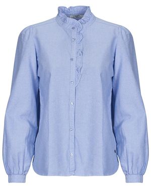 Pepe Jeans Damen Berta T-Shirt - Weiches Denim-Top Mit V-Ausschnitt Und Schößchen, 3/4-Ärmel