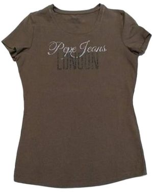 Pepe Jeans T-Shirt Korte Mouw - Bruin