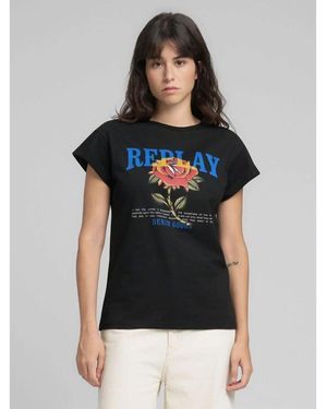 Replay T-shirt W3473A.2660-098 BLACK - Noir