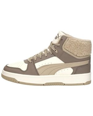 PUMA Baskets Rebound Slam Mid Cozy Jr - Neutre