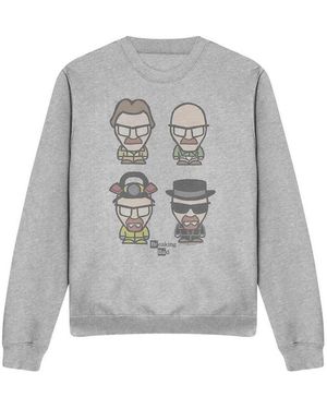 Breaking Bad Sweatshirts Faces Of Walt - Gris