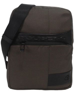 Sacoche Messager Cuir Piquadro Pour Homme - Occasion Très Bon état - Noir