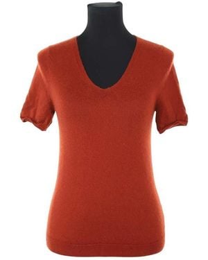 Eric Bompard Sweatshirts T-shirt en cachemire camel - Rouge