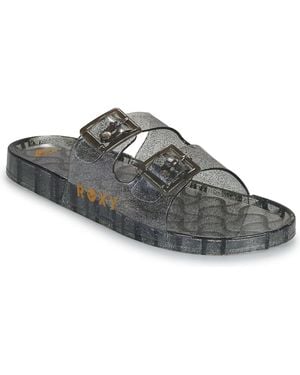 Roxy Sandales Plates Kattie Glitter - Noir
