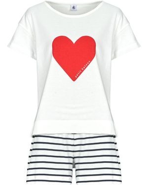 Petit Bateau Completi Pigiami Pyjacourt - Bianco