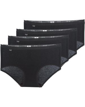 Sloggi Sloggi Culotte E Slip Basic+ X 4 - Nero
