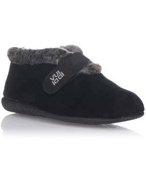 Vulladi Chaussons Soulier de maison de type botte - Noir