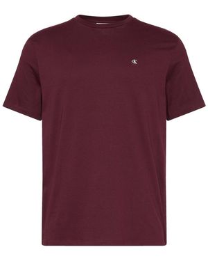 Ck Jeans T-shirt Ss Smooth Cttn Solid - Violet