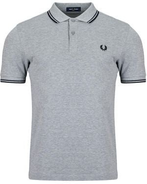 Fred Perry Polo Shirt Korte Mouw Twin Tipped Shirt - Grijs