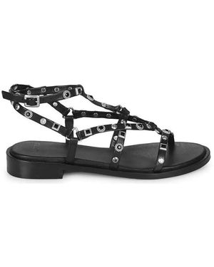 Bronx Sandales plates Chaussures - Noir