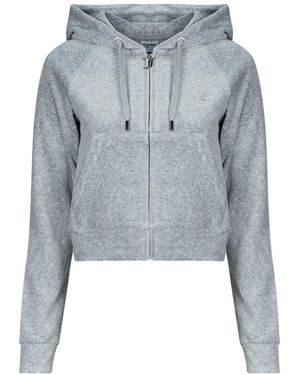 Juicy Couture Trainingsjacken Madison Classic Velour Hoodie With Juicy Logo - Blau