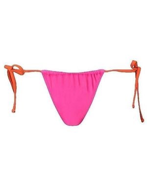 PUMA Maillots de bain Bas de Bikini String Tanga à Liens sur les Côtés - Rose
