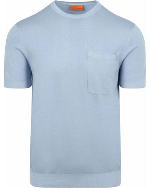 Suitable T-shirt Knitted T-shirt Pocket Compact Bleu Clair