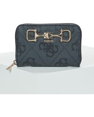Guess Geldbeutel Janie Logo Slg Zip Around - Blau