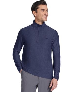 Skechers Veste GoDri All Day 1/4 Zip - Bleu