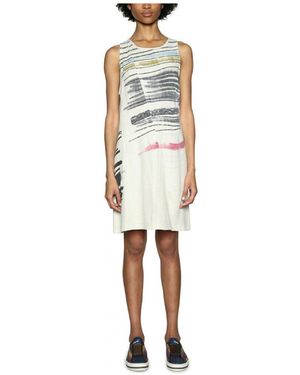 Desigual Robe Robe Matias Blanc 18SWVWB1 - Métallisé